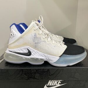 Nike LeBron 19 Low Black Toe White Blue Sneakers Shoes